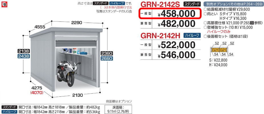 最高品質の やっぱりイナバ 100人乗っても大丈夫 稲葉物置 関西限定 配送のみ お客様組立品 イナバ物置 ガレージ ガレーディア Grn 2142s スタンダード 一般型 物置 屋外 収納庫 物置 おしゃれ 車庫 イナバガレージ 大特価放出高評価