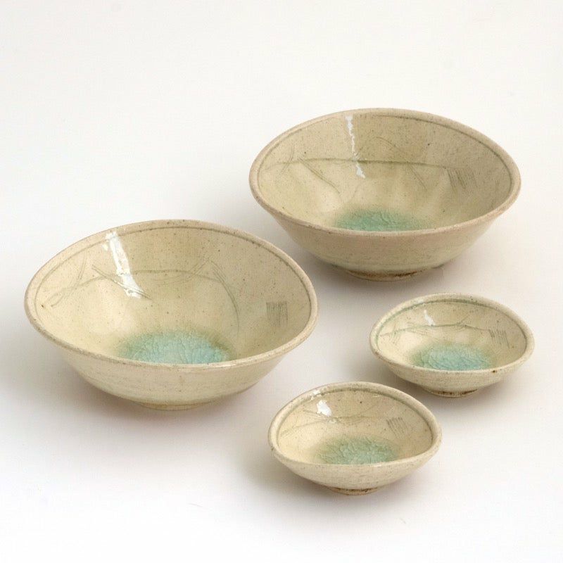 船匠房吉作陶器緑釉船形鉢全長36.5㎝さ4-0626①