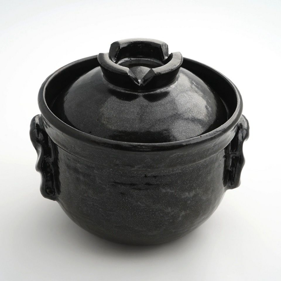 【お買い物マラソン期間はP10倍！】たち吉 黒釉 ご飯鍋（三合） 22.5×20cm 【単品】 信楽焼 陶器 食器 おしゃれ 日本製 ブランド たちきち 記念日 誕生日 プレゼント ギフト 贈り物 ラッピング