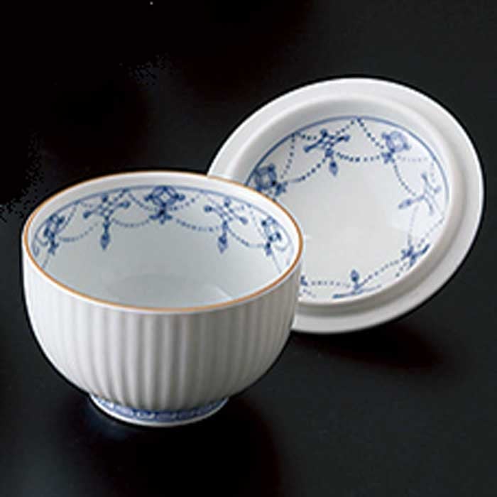 【お買い物マラソン期間はP10倍！】単品　青華瓔珞文 蓋付お茶呑茶碗〈1個〉　有田焼