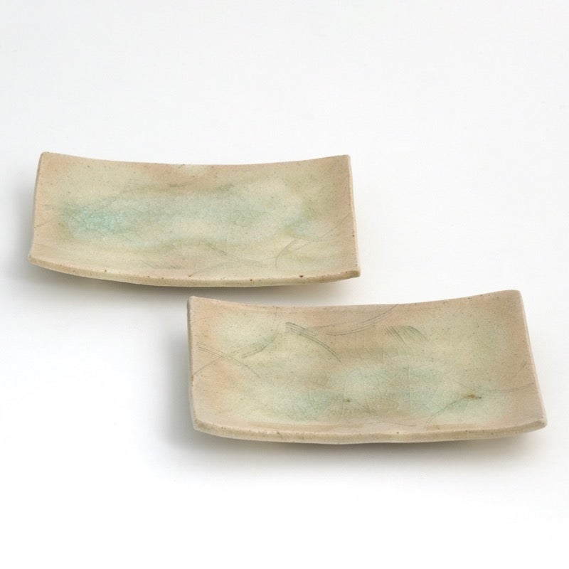 和食器 角皿 長皿 取り皿 取皿 17cm 【2点セット】「 たち吉 灰釉草文 長角皿」2枚 ペア 銘々皿 小皿 菓子皿 おかず ケーキ プレート 皿 お皿 約17センチ 美濃焼 陶器 和 食器 和風 結婚祝い プレゼント シンプル かわいい おしゃれ 日本製 ギフト 贈り物 ブランド たちきち