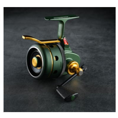 五十鈴産業 TU-01v+ 緑であることゴールド Green/Gold ３角形 スピンキャストリール アンダースピンリール
