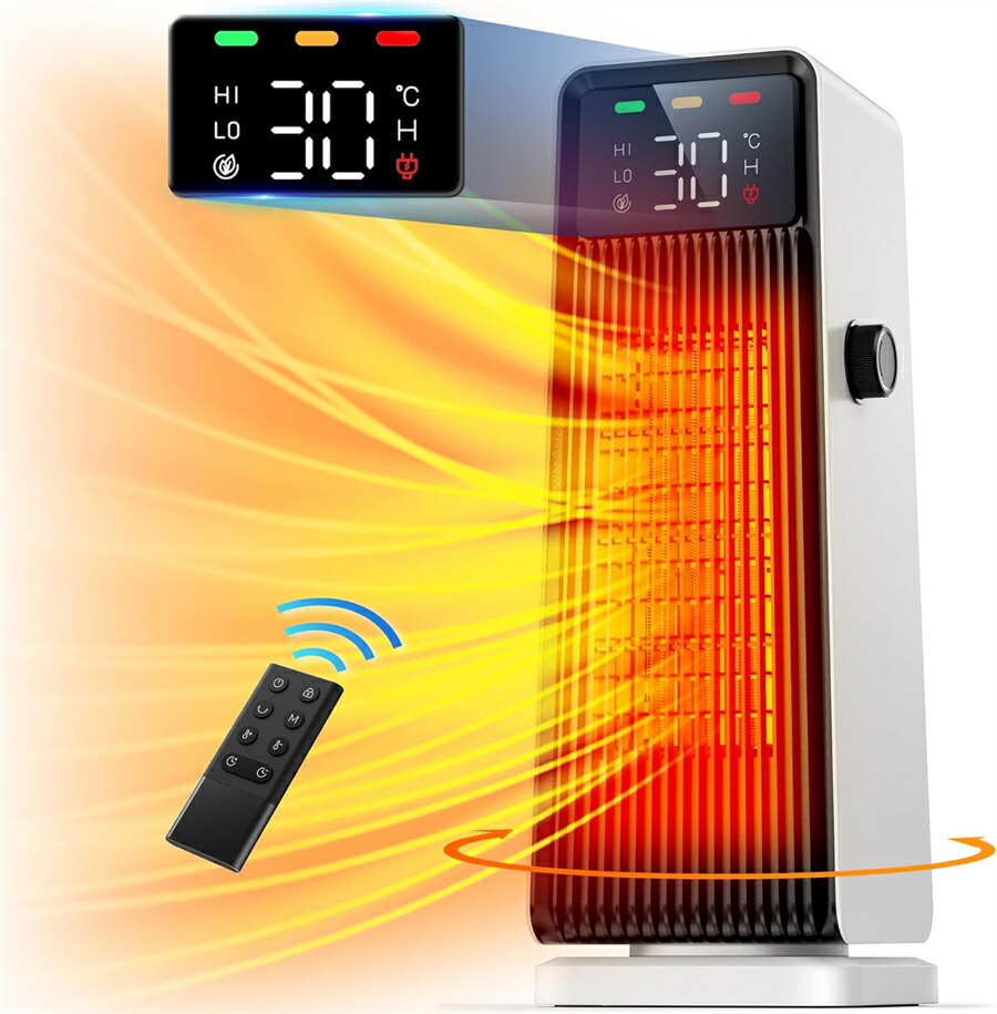 楽天市場】【 超音波加湿機能 暖房ヒーター器具 人感センサー 1500w速