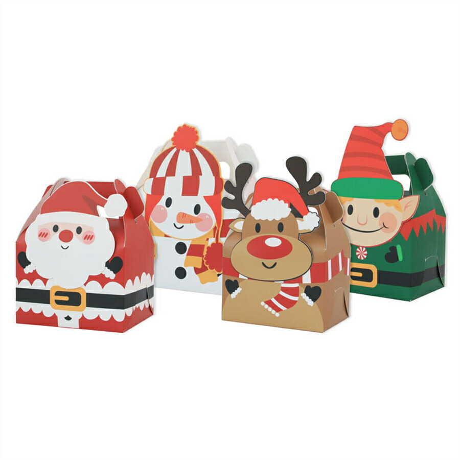 120pcs クリスマスの新作　クリスマス　キャンディボックス　アイデアマフィンボックス　四角い手提げ箱　プレゼント　ボックス　クリスマス手提げケーキ　洋菓子箱