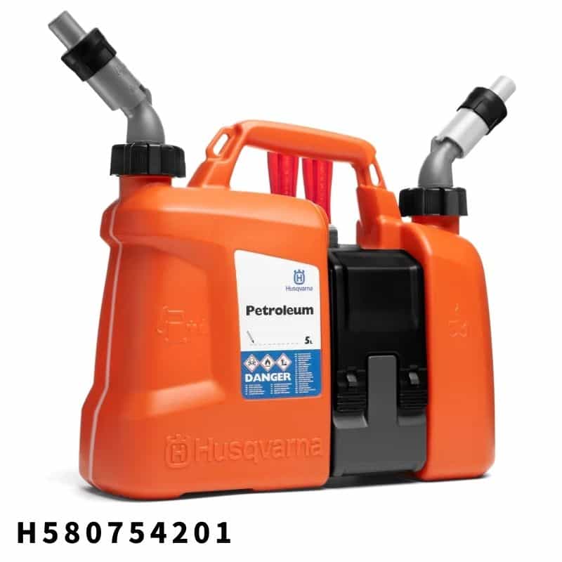 コンビ缶５ 混合ガソリン 5L(オートストップ) チェンオイル2.5L(オートストップ) H580754201 ハスクバーナ【18-864】