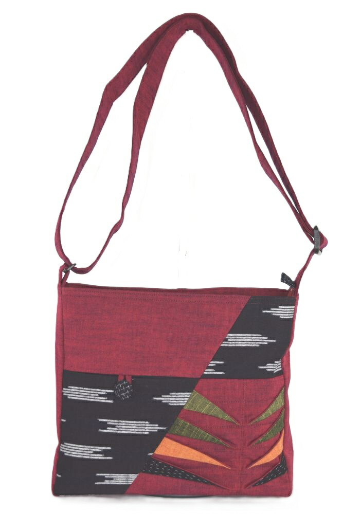 楽天市場】ショルダーバッグ 綿100％ 絣 バッグ ブラック