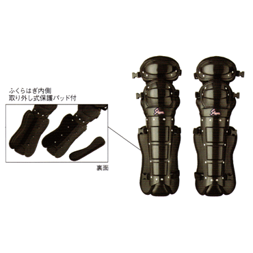 審判用インサイドレガーツ Wカップ ブラック Ul-110 審判用品 