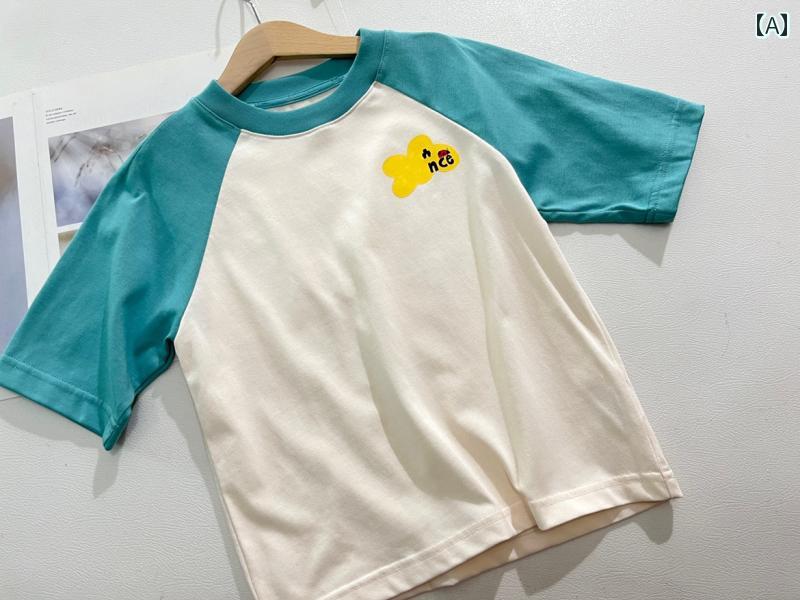 子供用シャツ リトル ブロッサム 服 男の子 女の子 小中型 半袖 夏用 T 綺麗 おしゃれ 可愛い ラウンドネック アニメーション ユニセックス レジャー画像