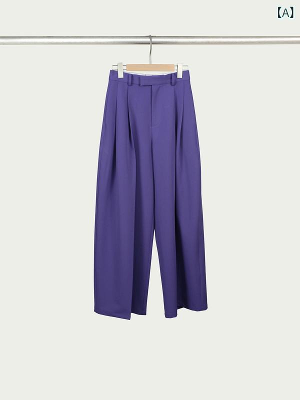 パンツ レディース 大きいサイズ ゆったり スラックス ストレート ワイドパンツ ロング丈 ロングパンツ ボトムス ズボン ハイウエスト 体型カバー 着痩せ 細見え お腹周り 体系カバー プラスサイズ 美脚 脚長 効果 落ち感 垂れ感 センタープレス シ｜暮らしのお手伝い