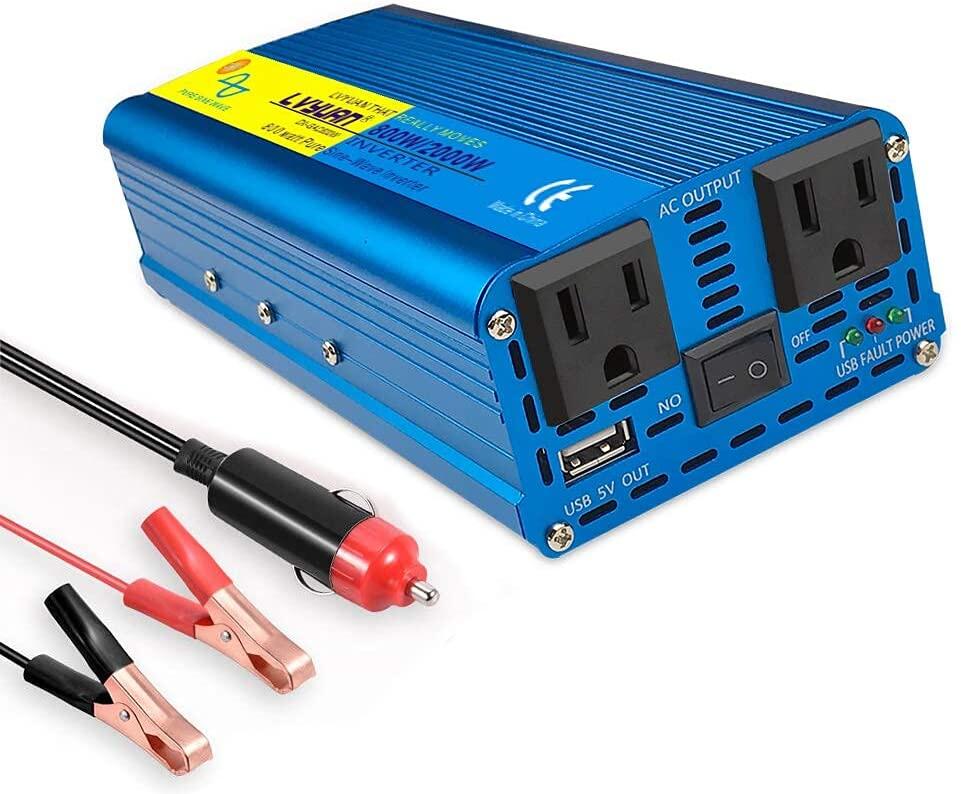 インバーター 車中泊グッズ 正弦波 12v 100v 800w 最大00w 発電機 Dc Ac キッチンカー 直流 交流 変換 カーインバーター 車中泊グッズ 地震 アウトドア 防災用品 自動車 発電機 コンセント 船 キャンピングカー シガーソケット スマホ充電 キッチンカー Lvyuan