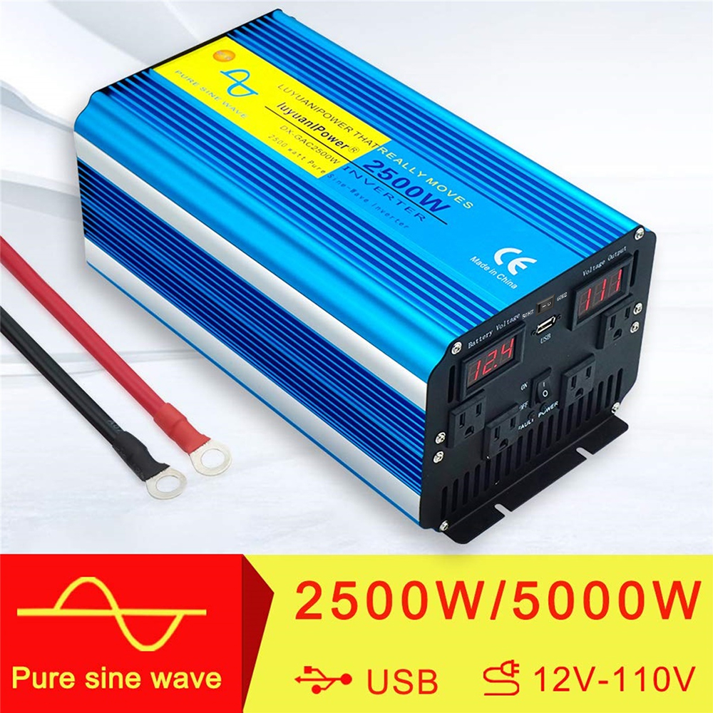 lvyuanインバーター正弦波12V100V2500W最大5000W-