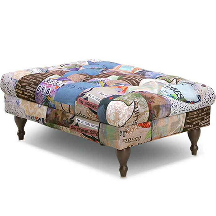 楽天市場】パッチワークスツール デイジー レッドオレンジ 不二貿易