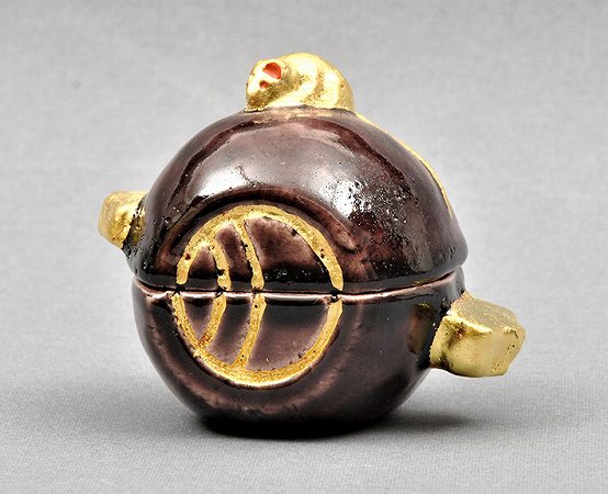 茶道具 香合小槌に子(ね)川崎和楽作|佐藤大観堂