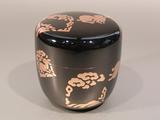 【 茶道具・棗 】 大棗 花兎（はなうさぎ）蒔絵　内梨地 一瓢斎作