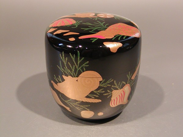 楽天市場】茶道具 棗 なつめ 一閑芽張柳蒔絵大棗 内金砂子 即中斎好写