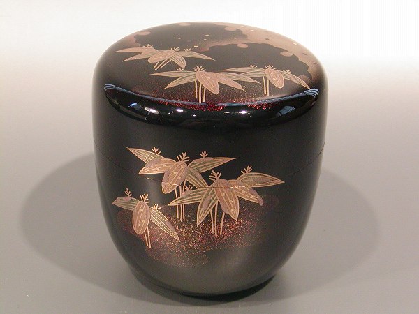 笹露蒔絵　茶道具 楽天市場】茶道具 棗伝来写 笹露蒔絵 切合口塚本規義作 : 佐藤大観堂