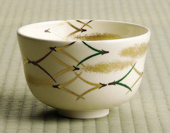楽天市場】茶道具 抹茶茶碗色絵 誰袖（たがそで）京焼 山本閑人作