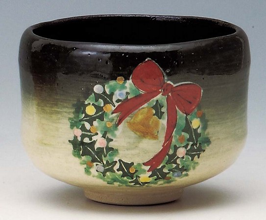 茶道具 楽茶碗クリスマス貸しさげる京焼 吉村楽入 楽入窯作、桐共箱 新品。 キッチン用品・食器・調理器具-茶道具・湯呑・急須-コーヒー・お茶用品