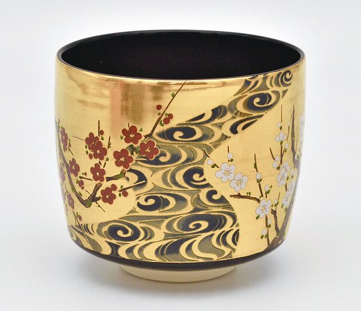 購入オーダー 茶道具 茶碗 焼 槍梅の絵 吉村入 共箱入り 送料込逢