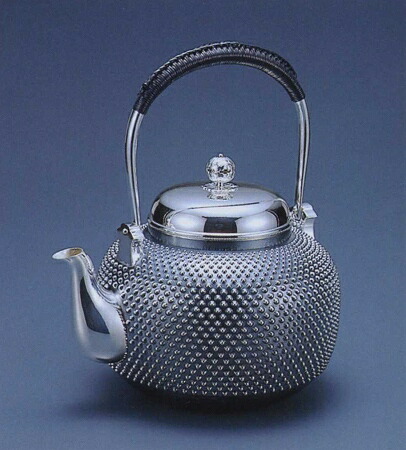 楽天市場】茶器・茶道具□ 銀瓶5号 丸型 銀メッキ □秀峰堂作