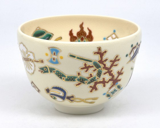 新品　七四代　朝日豊斎　抹茶茶碗　干支午茶盌　御本手　桐箱入 新品 七四代 朝日豊斎 抹茶茶碗 干支午茶盌 御本手