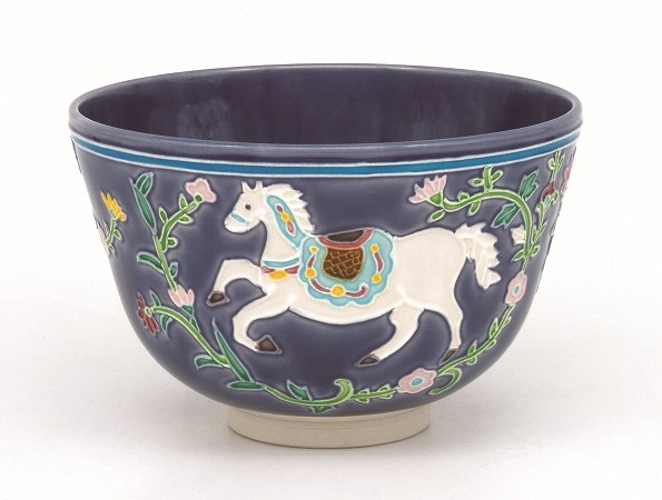 楽天市場】茶道具・茶器 抹茶茶碗、干支「午」「馬・うま」、御題「明