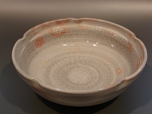 高野昭阿弥作　呉須赤絵　菓子鉢 高野昭阿弥作 呉須赤絵 菓子鉢 美術品・アンティーク・コレクション