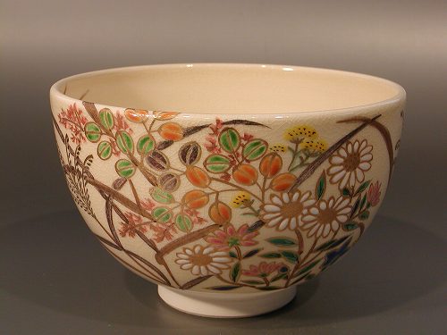 楽天市場】茶碗 黒仁清 柊に雪 水出宋絢作（化粧箱） : 茶道具商 左座園