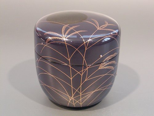楽天市場】【中古】【茶道具】塗師 松永松寛造 秋草蒔絵大棗（共