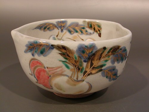 抹茶茶碗粉引　蕪形寺尾陶象作｜佐藤大観堂