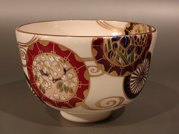 190【茶道具】杉田祥平作　清閑寺　色総宝尽し　茶碗 190【茶道具】杉田祥平作 清閑寺 色総宝尽し 茶碗
