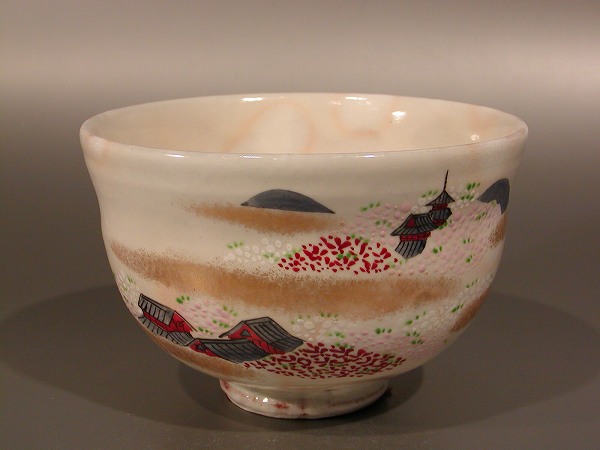 楽天市場】茶碗 粉引三島 桜高台 清和窯（化粧箱） : 茶道具商 左座園