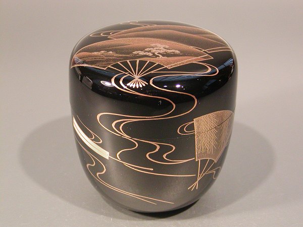 楽天市場】茶道具 金地大棗扇面蒔絵 内梨地、輪島塗 池端治峰（いけは