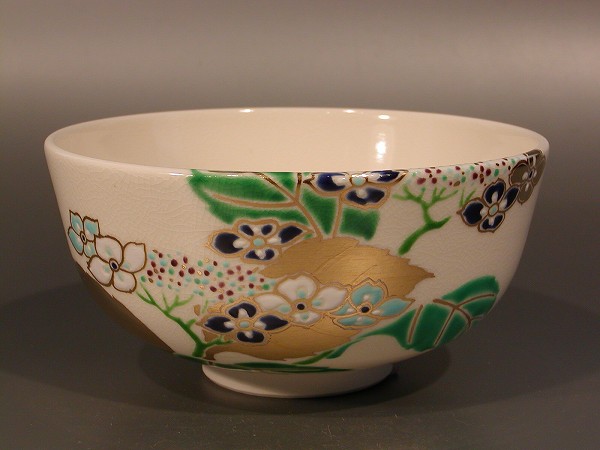 楽天市場】（四月☆特売品）平安 橋本紫雲作 色絵 花筏文 茶碗 : ます