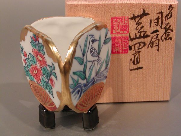 中谷秀斎 神代杉 団扇 香合 朝顔 共箱 うちわ型 茶道具 - メルカリ