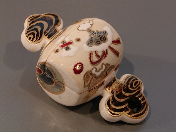 楽天市場】茶道具 香合色絵 小槌（こづち）京焼 高野 昭阿弥作