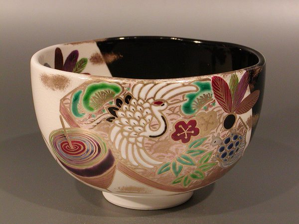 楽天市場】茶道具抹茶茶碗 交趾釉ペルシャ唐草 宝尽に子中村翠嵐作