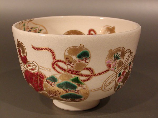 楽天市場】茶道具 抹茶茶碗色絵 宝尽しに子杉田祥平 清閑寺窯 : 佐藤大観堂