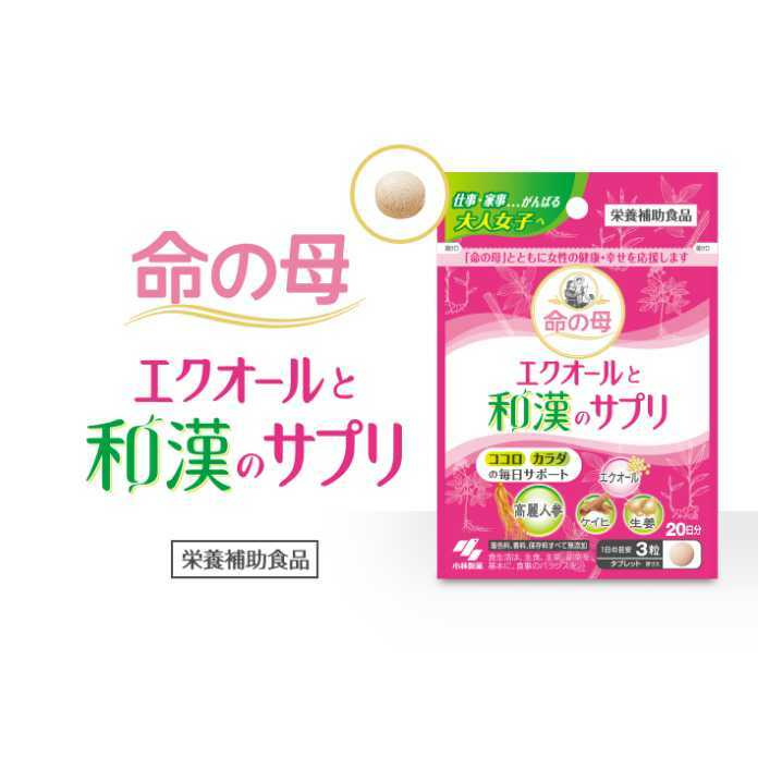 市場 命の母 エクオールと和漢のサプリ60粒 20日分