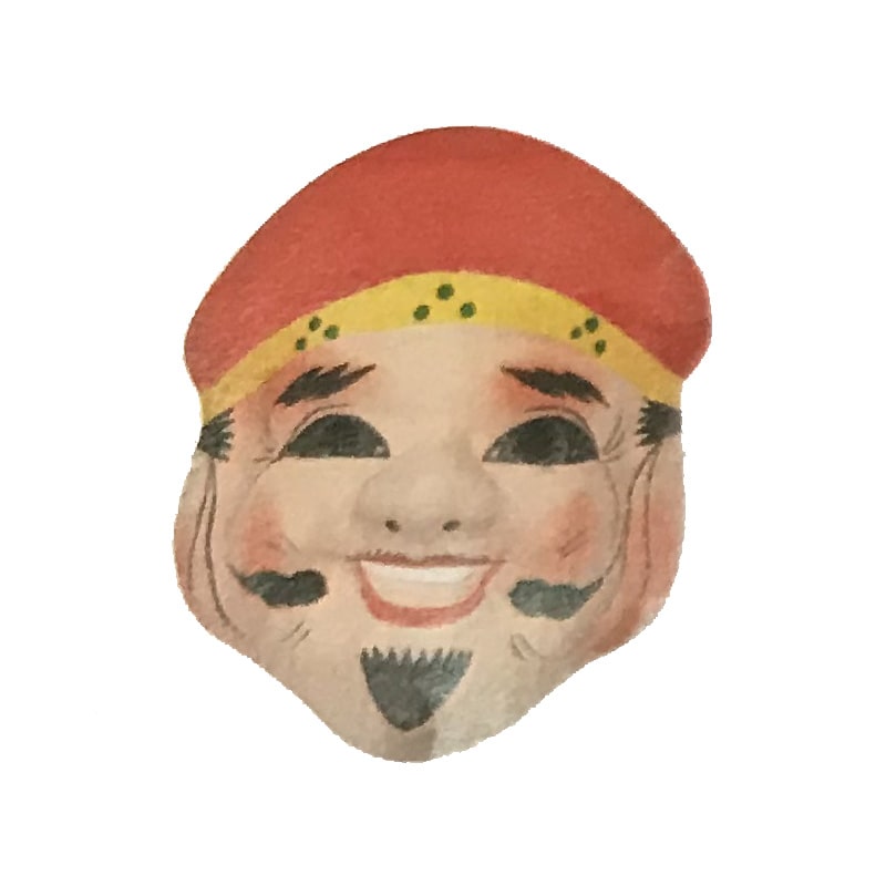 楽天市場】お面 【恵比寿】 くわえ付サイズ:縦21cm 横18cm材質 お面:紙