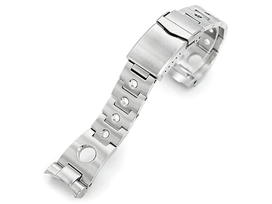 22mm メタル時計バンド ステンレススチール ロールボール ブレスレット Vクラスプ for セイコー ダイバー SKX007, SKX009, SKX011他｜時計ベルトのタイコノートジャパン