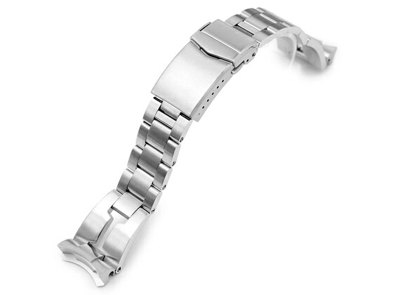 22mm メタル時計バンド ステンレススチール RAZOR ブレスレット Vクラスプ for セイコー 5スポーツ SBSA001, SBSA003, SBSA005他