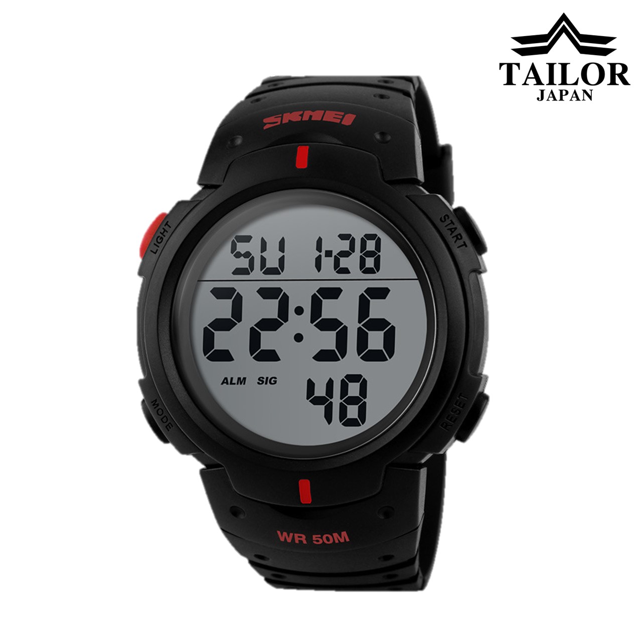 楽天市場】スポーツウォッチ （ブラック）光る デジタル腕時計 腕時計