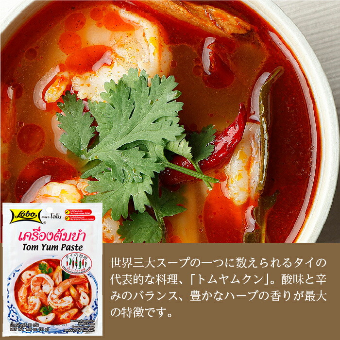 ロボ トムヤムペースト 30g トムヤムクン タイ料理 調味料 エスニック スープ 時短 調味料 アジア エスニック 料理の素 スープの素  アジアン・エスニック調味料