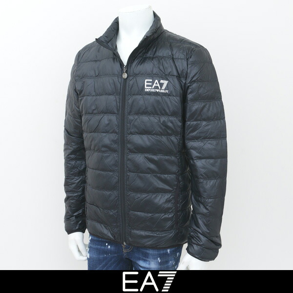 EMPORIO ARMANI(エンポリオ アルマーニ)ダウンブルゾンブラック/シルバーロゴ8NPB01 PN29Z|インポートshop TAISEIDO