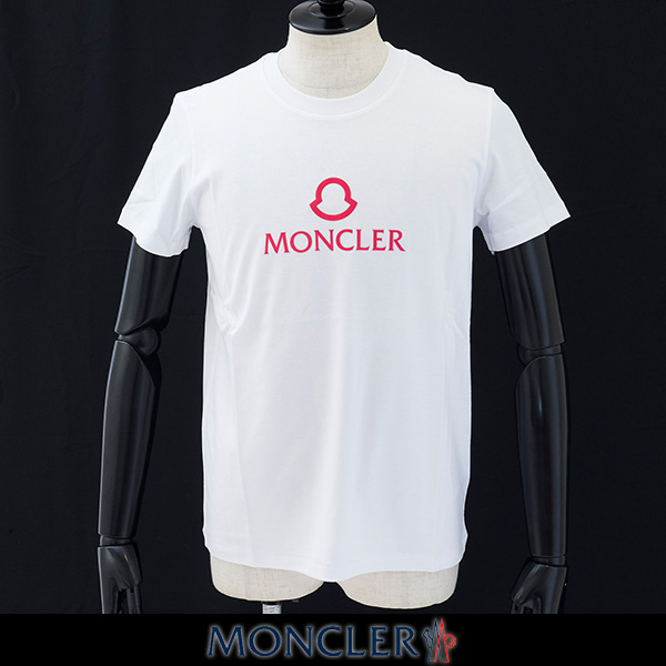 MONCLER モンクレール レディース半袖TシャツホワイトH1 809CR 美しい 8C00006 【本物保証】 093