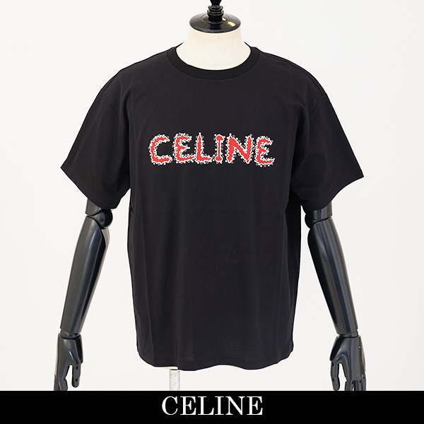 Buy CELINE Logo T-Shirt 'Black/Red' - 2X49F671Q 38BR