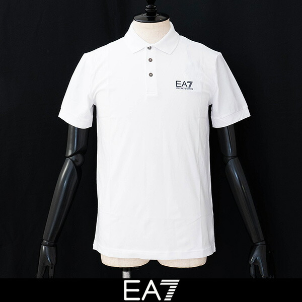 新品 EA7 エンポリオアルマーニ モックネック スポーティポロシャツ L 白 EMPORIO ARMANI EA7 - 新品 EA7 エンポリオアルマーニ モック