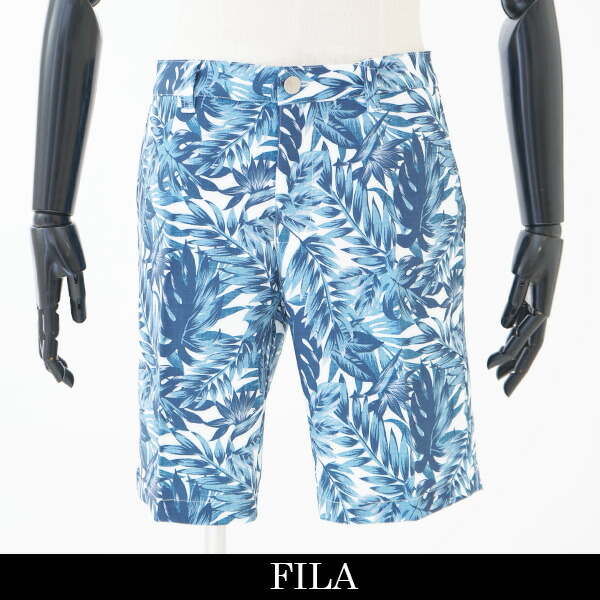 FILA GOLF(フィラゴルフ) ショートパンツ ハーフパンツ ボタニカルプリントショートパンツ|吸汗速乾 / UVカット / ストレッチ ネイビー系 743 312