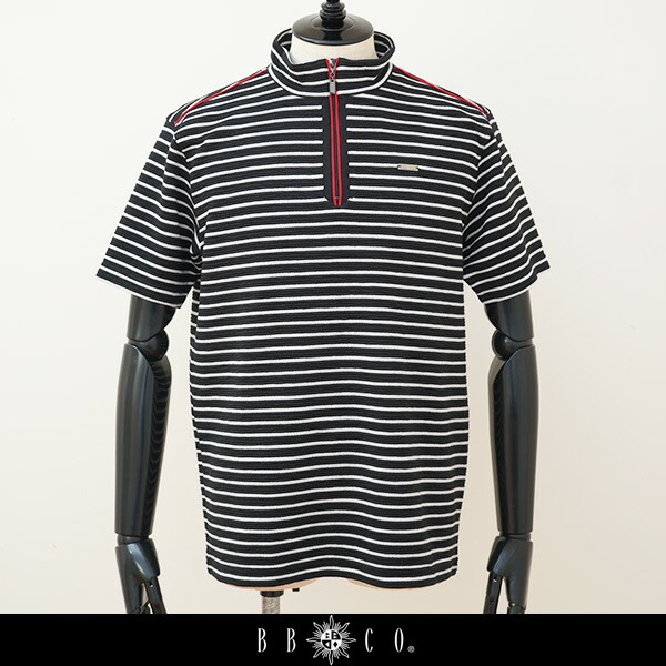 BBCO(ビビコ) ハーフジップ半袖Tシャツ ブラック系 41 2602 01A 05